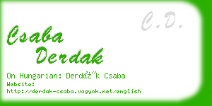 csaba derdak business card